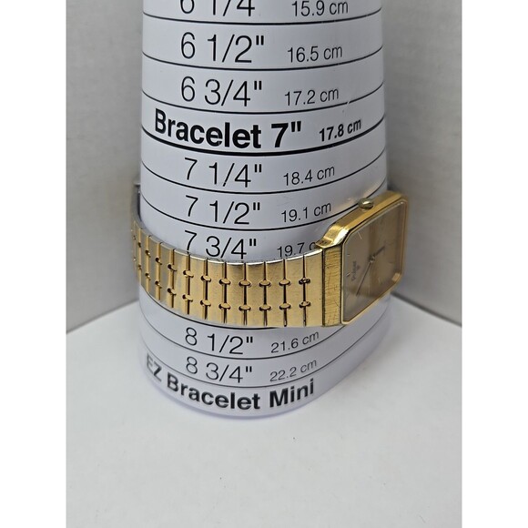 Vintage Pulsar by Seiko V321-5009 Gold Tone Tank Quartz Mens Watch New Battery - Picture 8 of 13